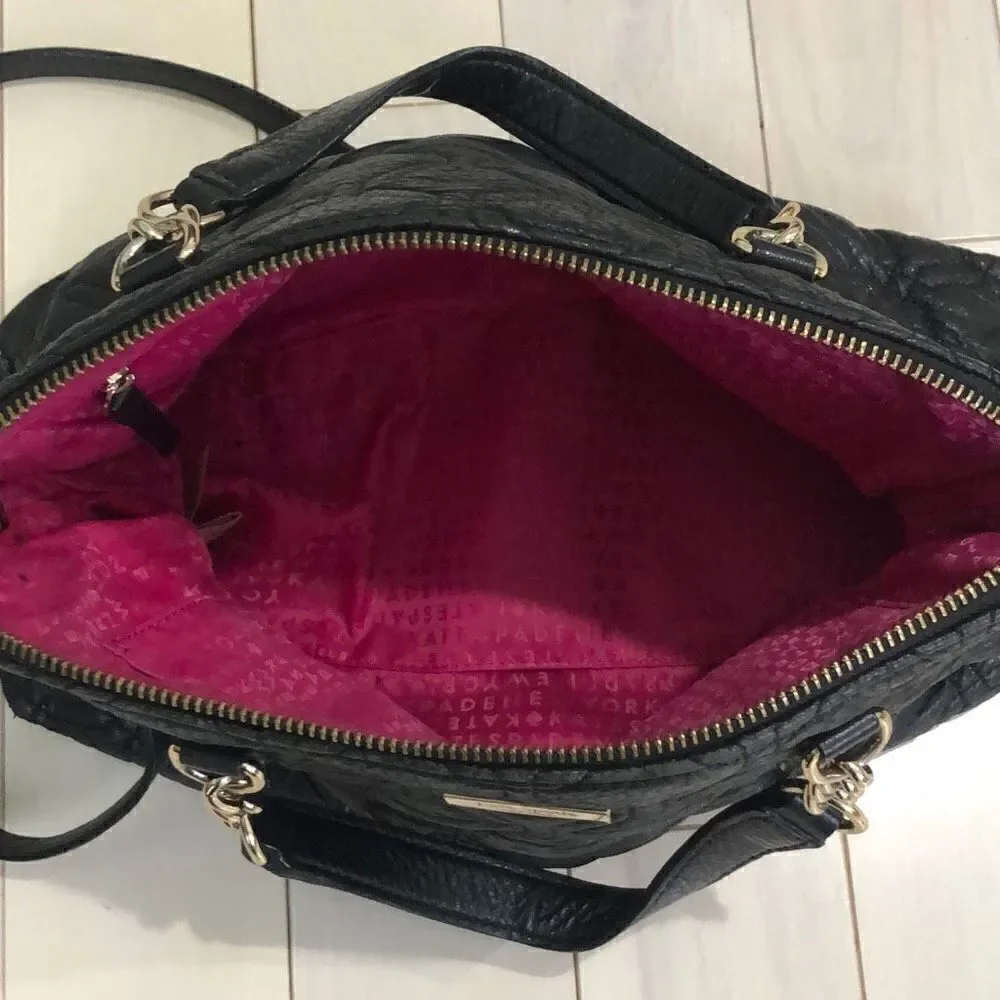 Kate Spade Women's  Astor Court Rachelle Quilted Leather Satchel Bag Black